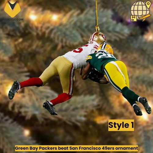 Green Bay Packers beat San Francisco 49ers ornament