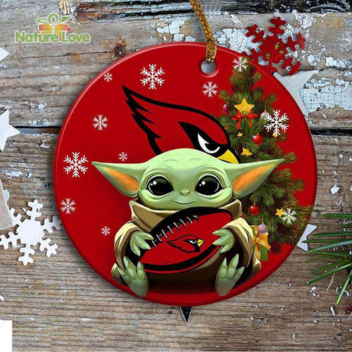 Arizona Cardinals Baby Yoda Ornament Christmas Tree Decorations NFL Gifts