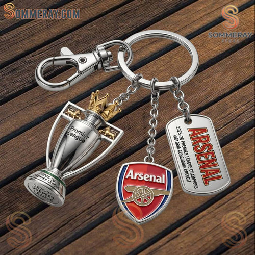 Arsenal FC Premier League Champions 2025-26 Keychain