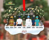 Custom Family Christmas Ornament With Career Police Doctor Nurse Firefighter