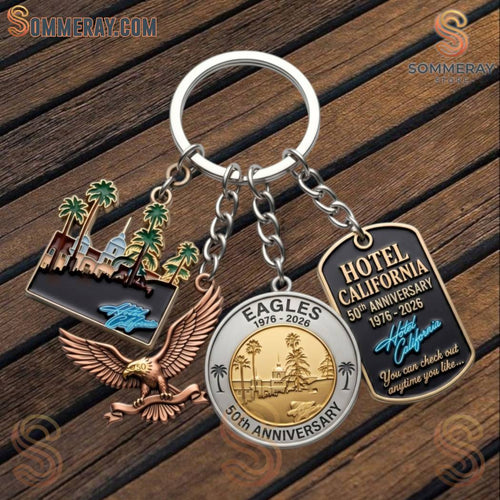 Eagles Hotel California 50th Anniversary Keychain