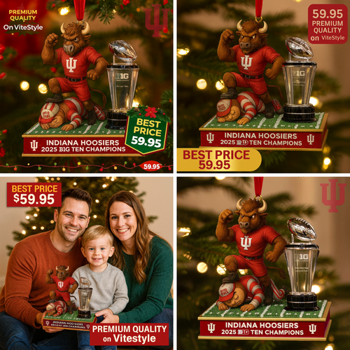 Indiana Hoosiers 2025 Big ten Champion Ornament