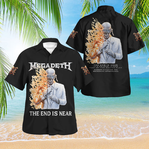 Megadeth 3D Hawaiian Apparel โ TMTHU384