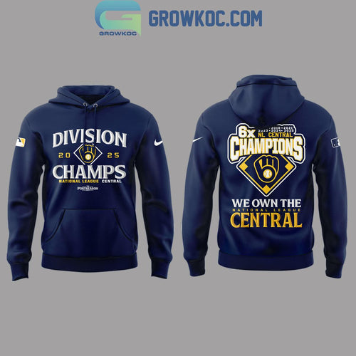 Milwaukee Brewers 6X NL Central Champions Hoodie Shirt