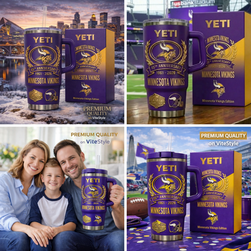 Minnesota Vikings 65th Anniversary YETI Tumbler