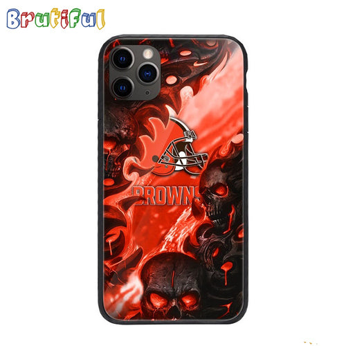 NFL Cleveland Browns Special Logo Skull Design Phone Case