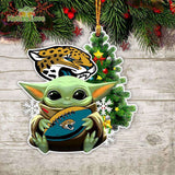 NFL Jacksonville Jaguars Baby Yoda Christmas Ornament Xmas Tree Decoration