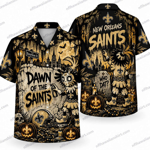 New Orleans Saints Saints Graveyard Halloween Hawaiian Shirt