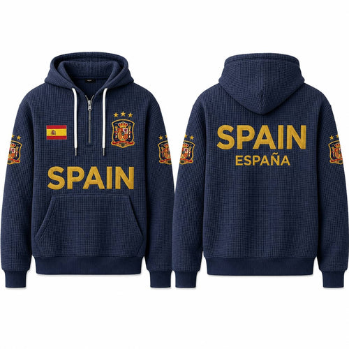 Spain World Cup 2026 Waffle Quarter Zip Hoodie