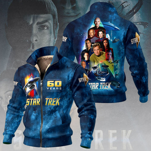 Star Trek 60th Anniversary Thick Knit Fleece Jacket โ HOATT15853