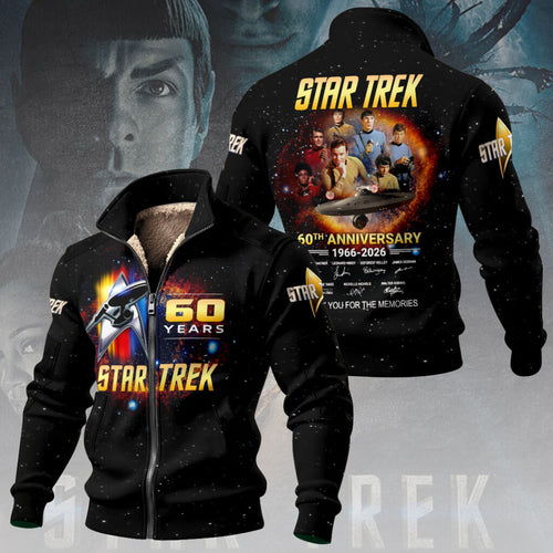 Star Trek: The Original Series 60th Anniversary Thick Knit Fleece Jacket โ HOATT15126