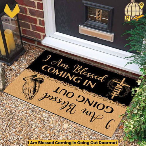 I Am Blessed Coming In Going Out Doormat