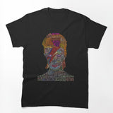 Colorful David Bowie Lyric Quote Portrait Shirt