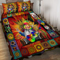 Hippie Quilt Bedding Set - Lively Color Quilted Bed Cover