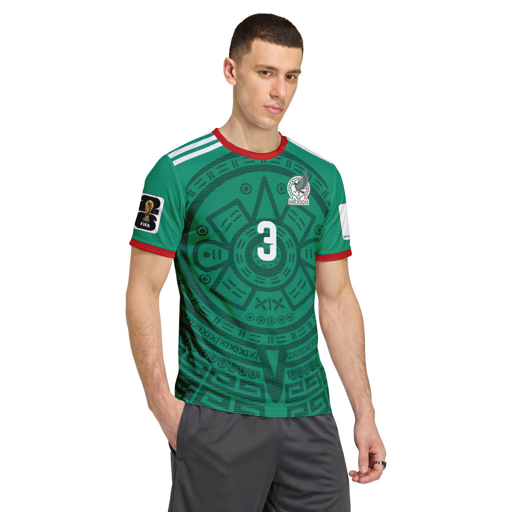 C?sar Montes 3 AOP T-Shirt 2026 World Cup Mexico Home