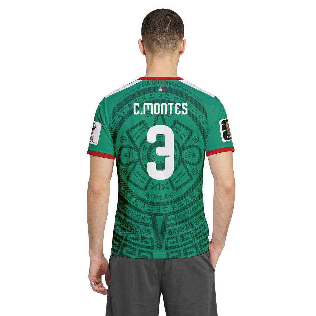 C?sar Montes 3 AOP T-Shirt 2026 World Cup Mexico Home