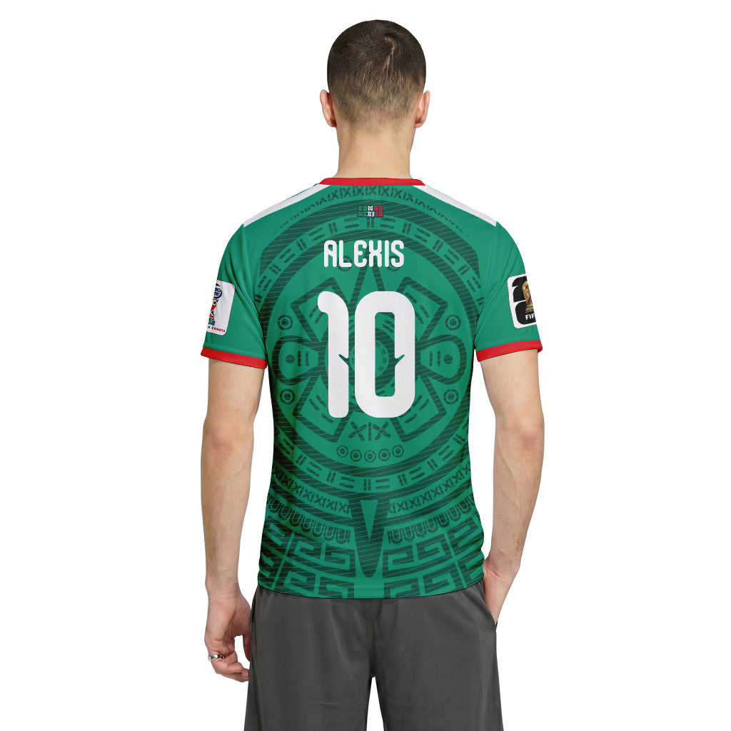 Alexis Vega 10 AOP T-Shirt 2026 World Cup Mexico Home