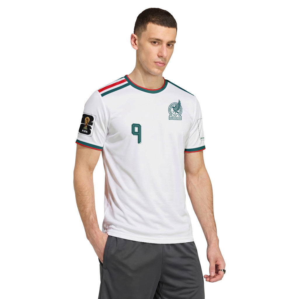 Ra?l Jim?nez 9 AOP T-Shirt 2026 World Cup Mexico Away