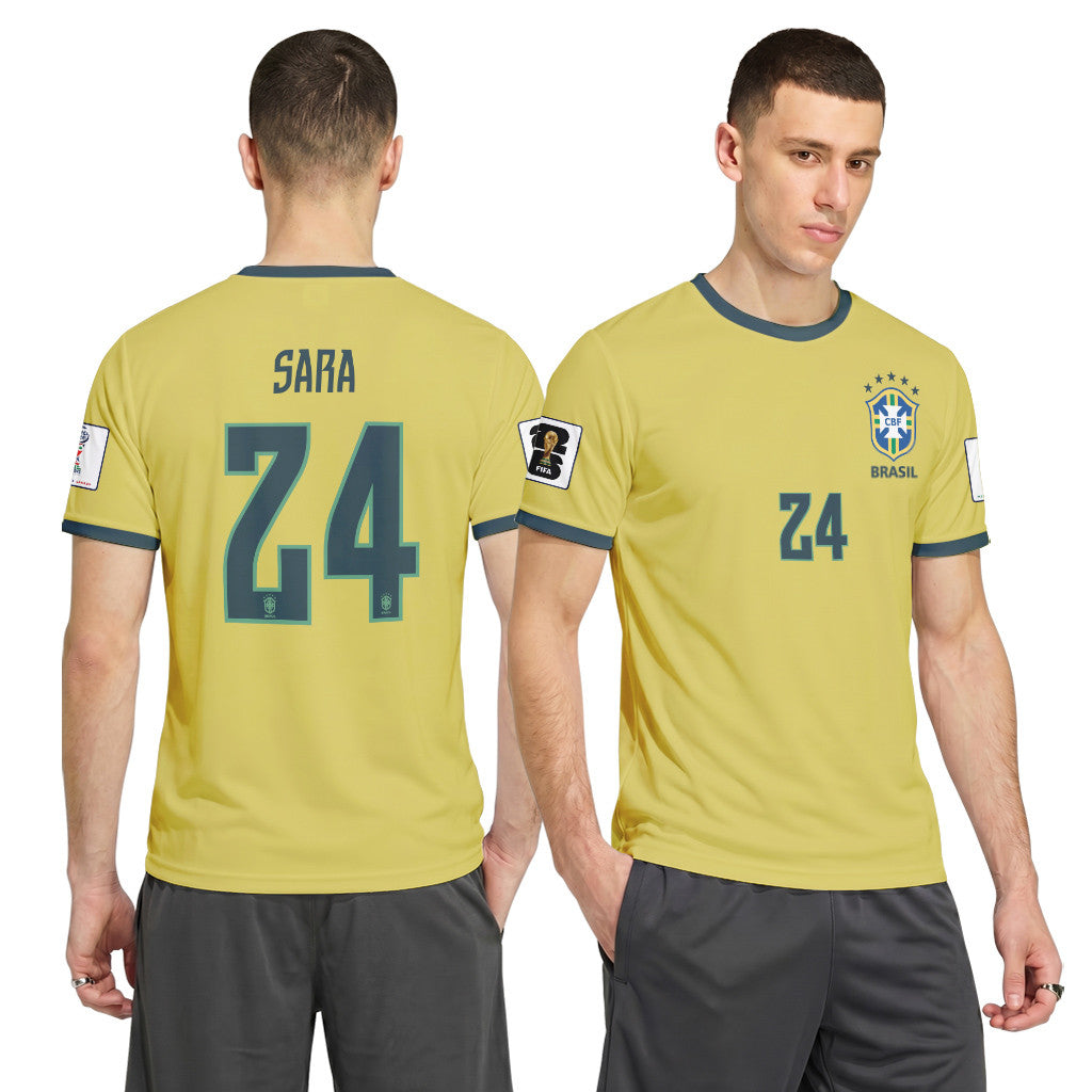 Sara 24 2026 World Cup Brazil Home AOP T-Shirt
