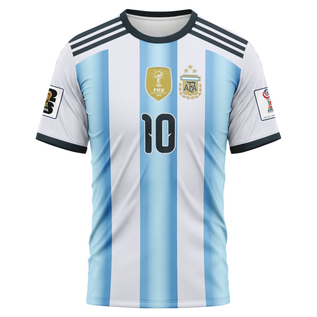 Messi 10 2026 World Cup Argentina Home AOP T-Shirt