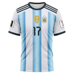 Nico Gonz?lez 17 AOP T-Shirt 2026 World Cup Argentina Home