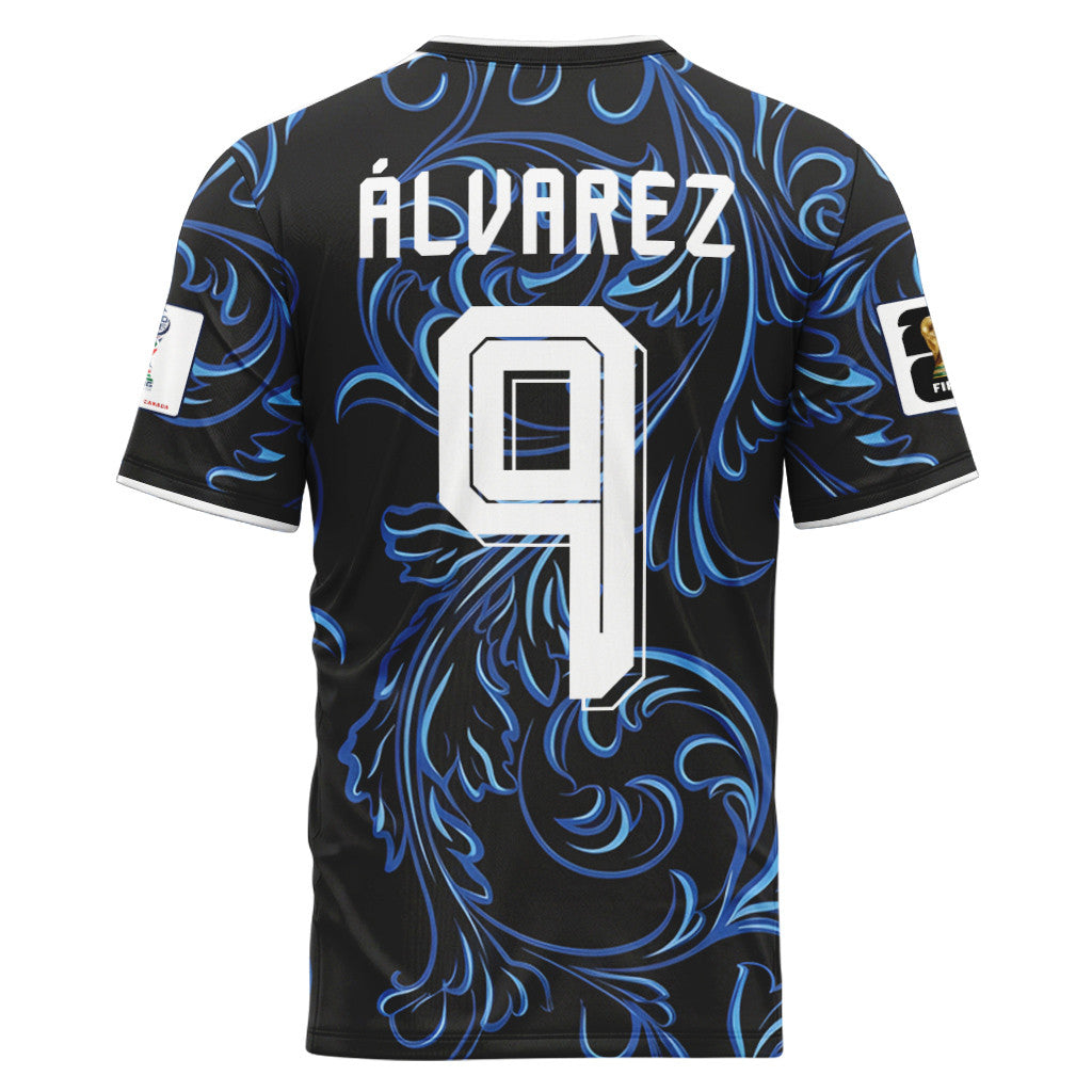 Alvarez 9 2026 World Cup Argentina Away AOP T-Shirt