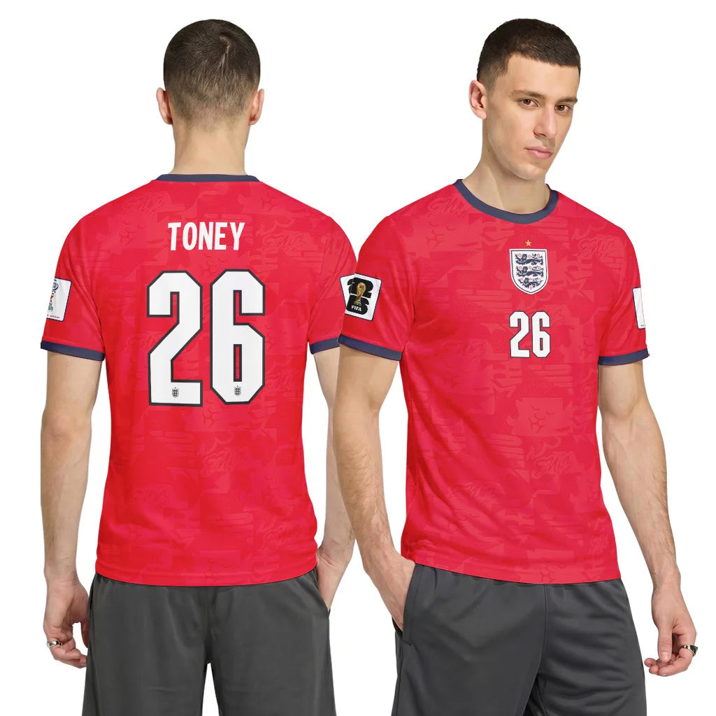 Toney 26 Away AOP T-Shirt 2026 World Cup England