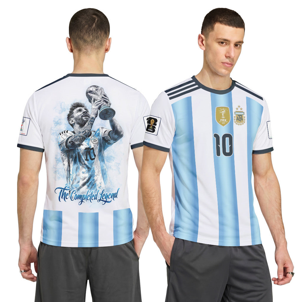 Lionel Messi 10 Argentina World Cup Tribute AOP T-Shirt