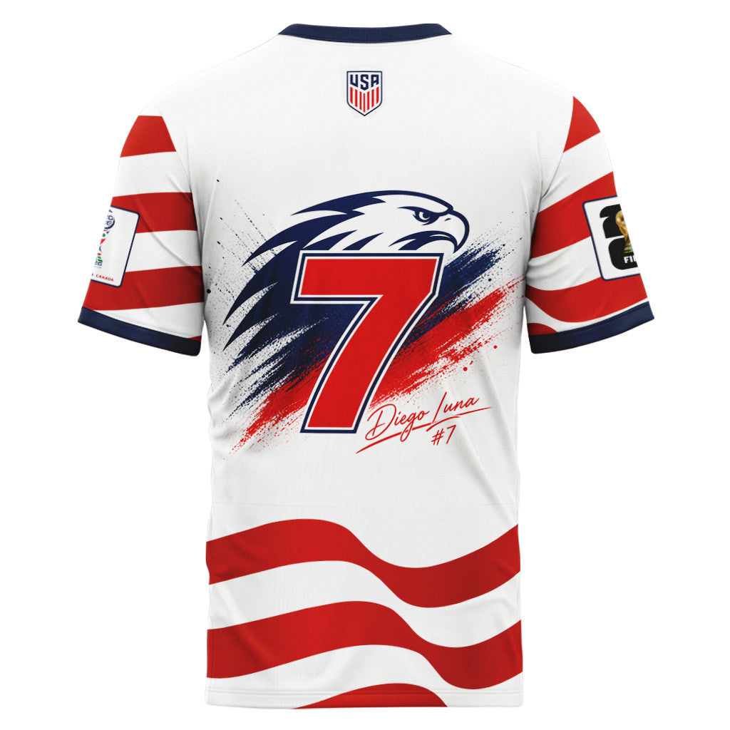 Diego Luna 7 USA 2026 World Cup Signature AOP T-Shirt