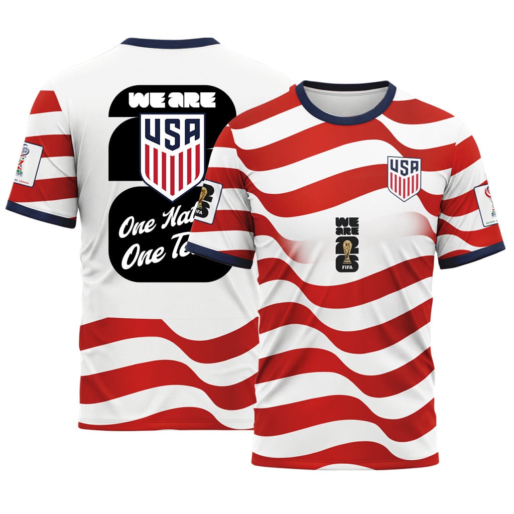USA AOP T-Shirt World Cup 2026 United We Stand Home Version