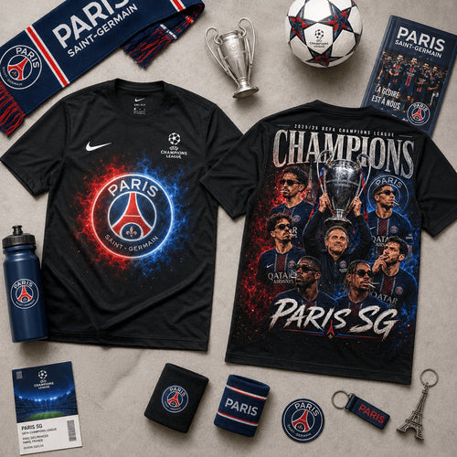 Paris Saint-Germain F.C. UEFA Champions League 2025/26 Champions T-Shirt