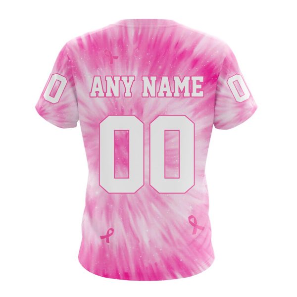Personalized NFL Chicago Bears All Over Print 3D T Shirt Special Pink Tie-Dye Unisex Tshirt