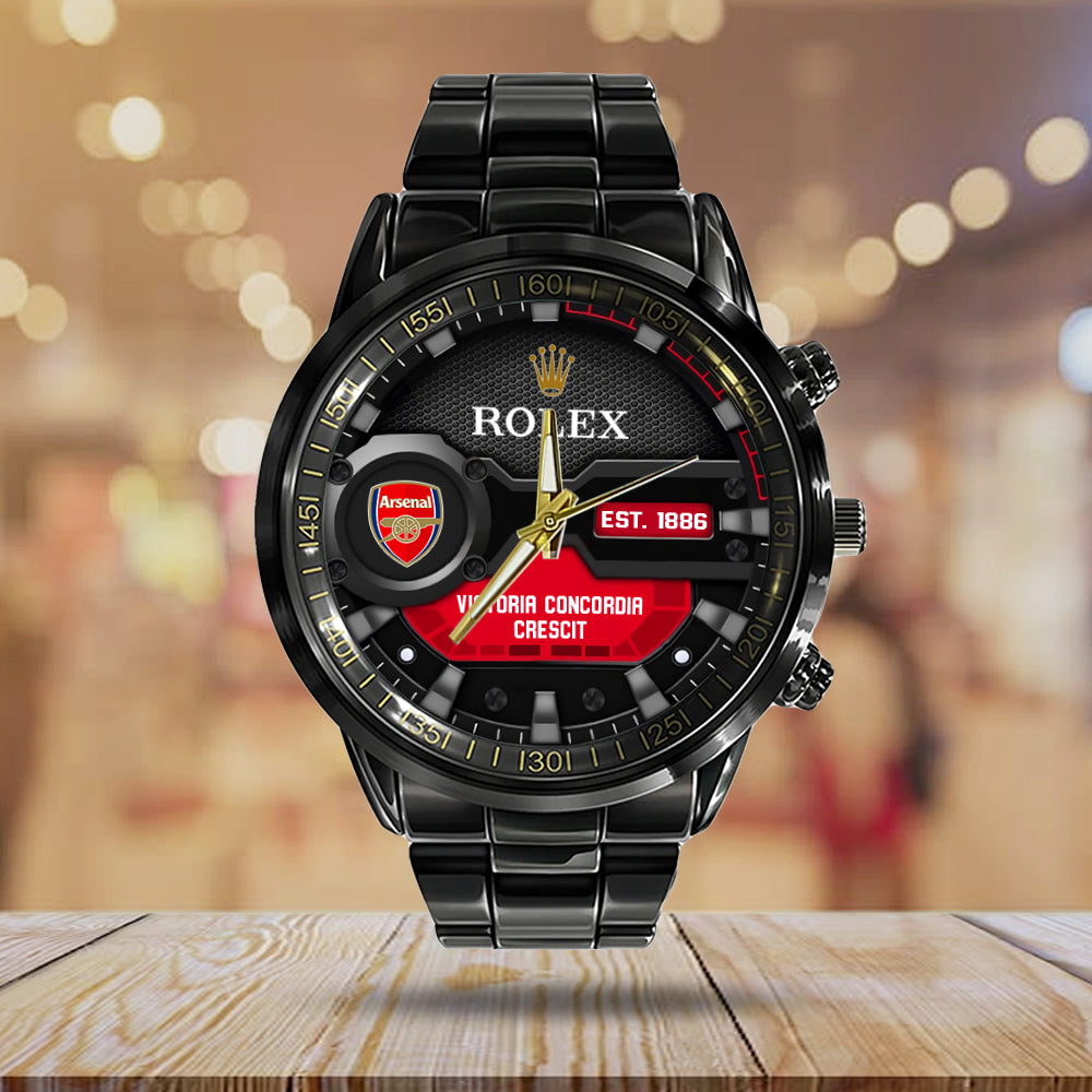 Arsenal FC x Rolex Black Stainless Steel Watch - MAITM6548