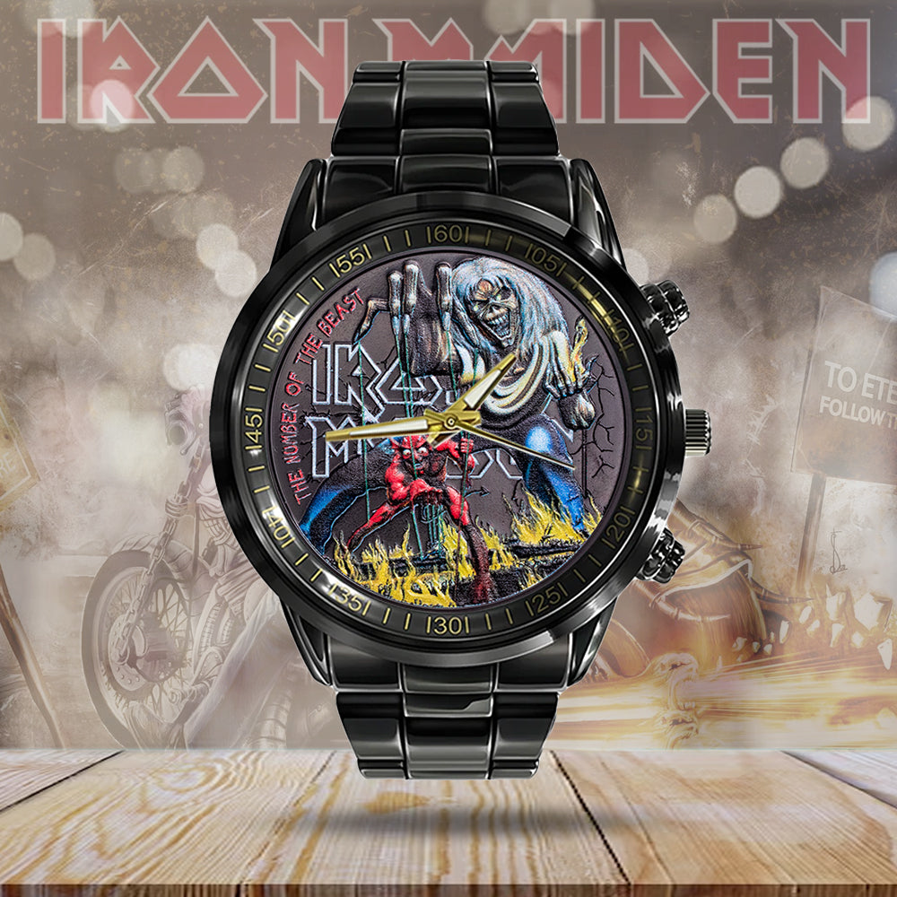 Iron Maiden Black Stainless Steel Watch - MAITM 11248