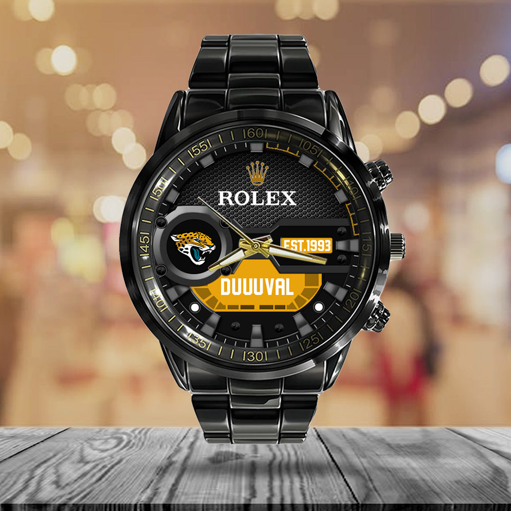 Jacksonville Jaguars x Rolex Black Stainless Steel Watch - MAITM13210