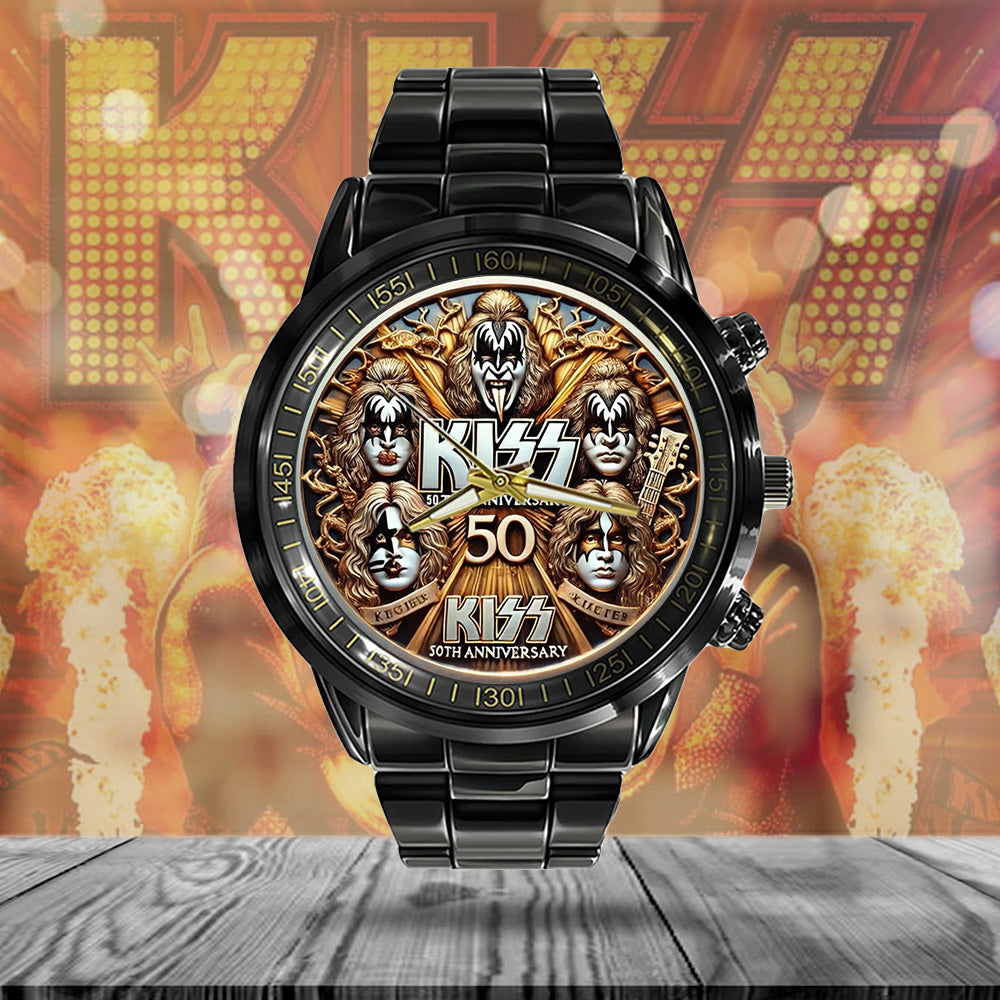KISS Black Stainless Steel Watch - MAITM 10696