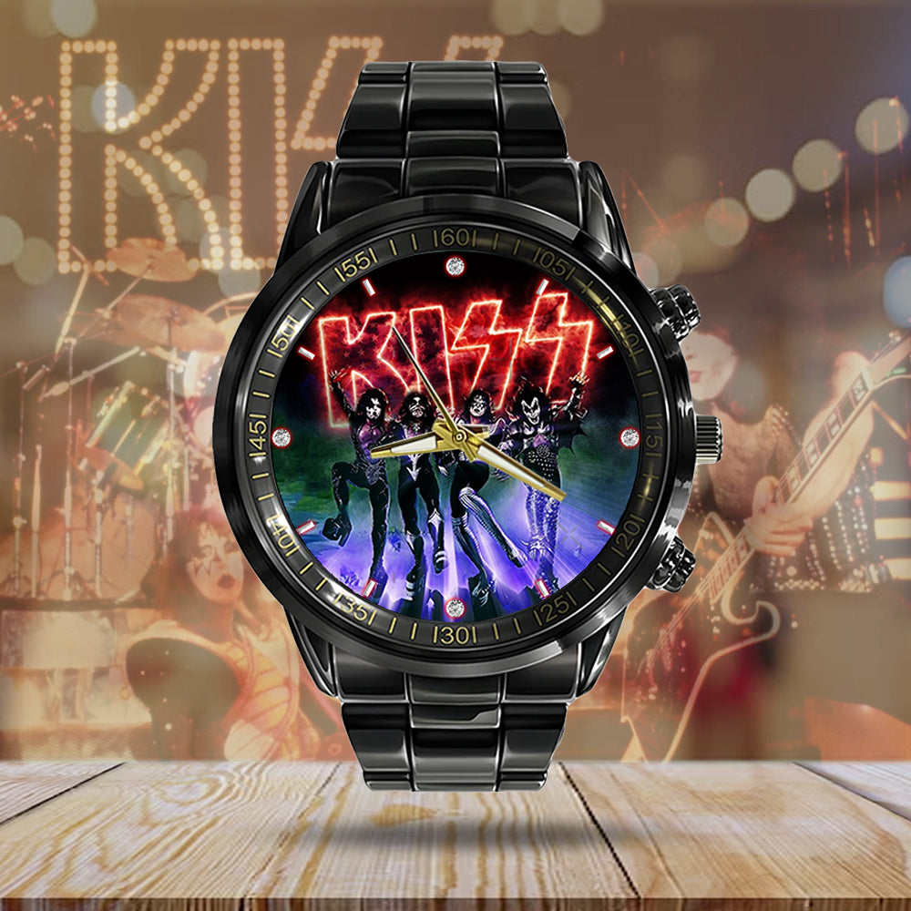 KISS Black Stainless Steel Watch - MAITM 7383
