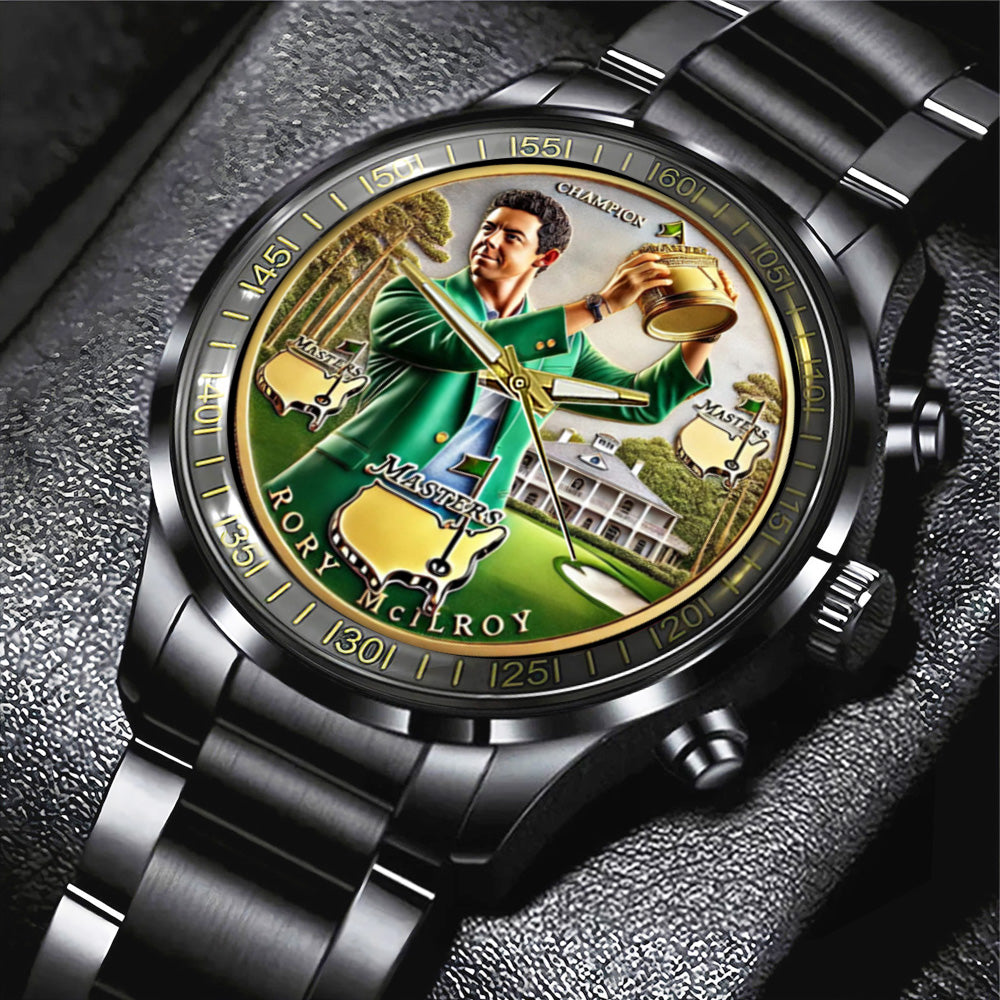 Masters Tournament x Rory McIlroy Black Stainless Steel Watch - MAITM 10732