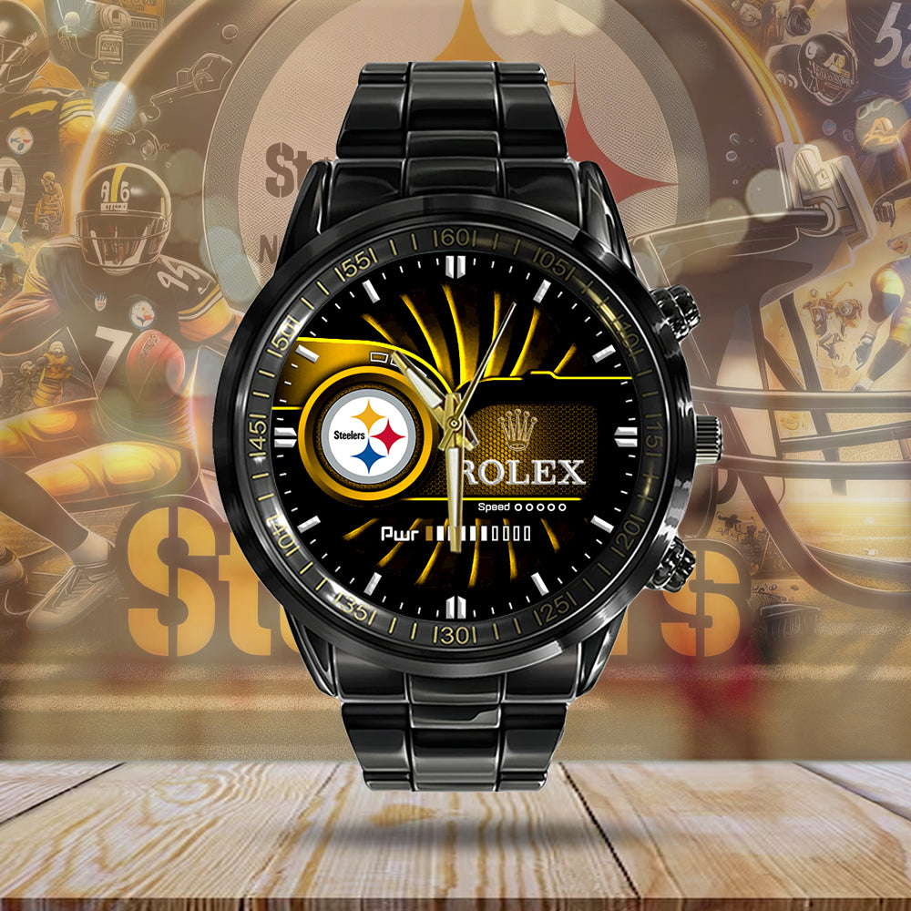 Pittsburgh Steelers x Rolex Black Stainless Steel Watch - MAITM8510