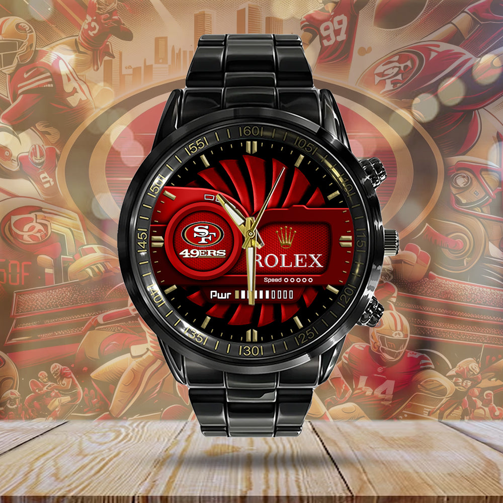 San Francisco 49ers x Rolex Black Stainless Steel Watch - MAITM7425