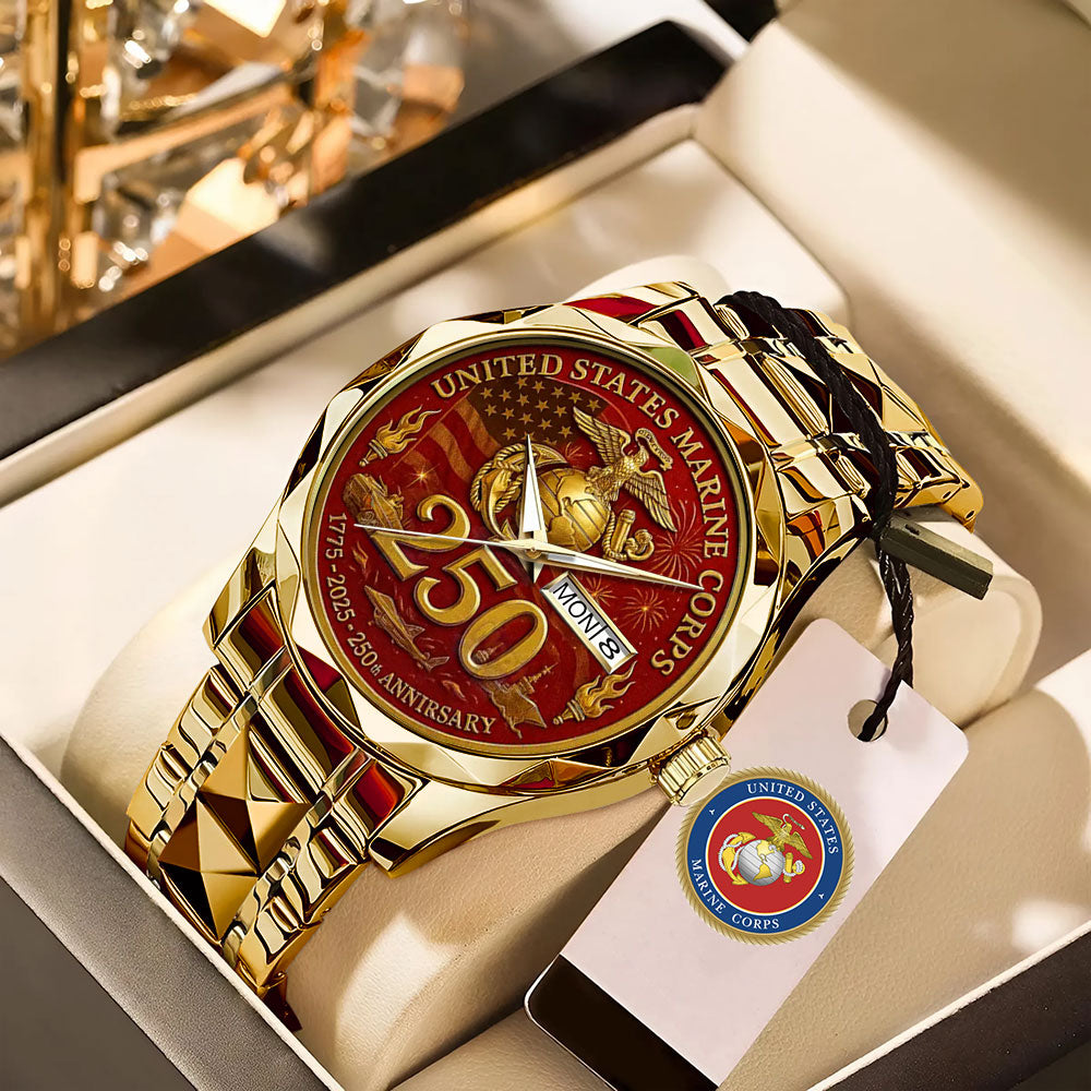 US Marine Corps 250th Anniversary Alloy Luxury Quartz Watch - MAITM13279