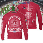 2023 Alabama Crimson Tide Southeastern Conference Champions Red Design Hoodie Shirts