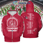 2023 Alabama Crimson Tide Southeastern Conference Champions Red Design Hoodie Shirts
