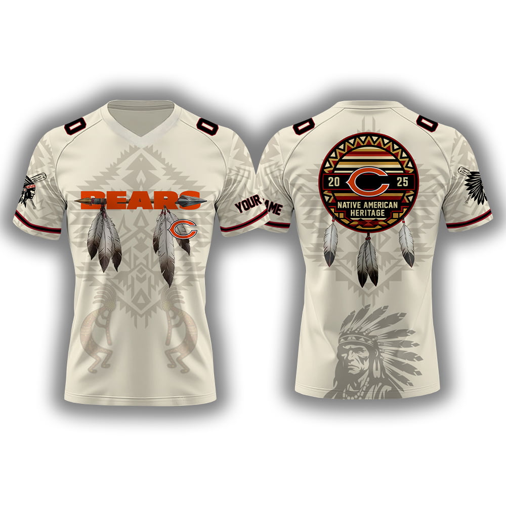 2025 Bears x Native American Heritage Month Personalized Jersey