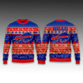 2025 Bills Holiday Touchdown Ugly Christmas Sweater