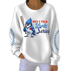 2025 Blue Jays Back 2 The World Series Pit Striped Sweatshirt