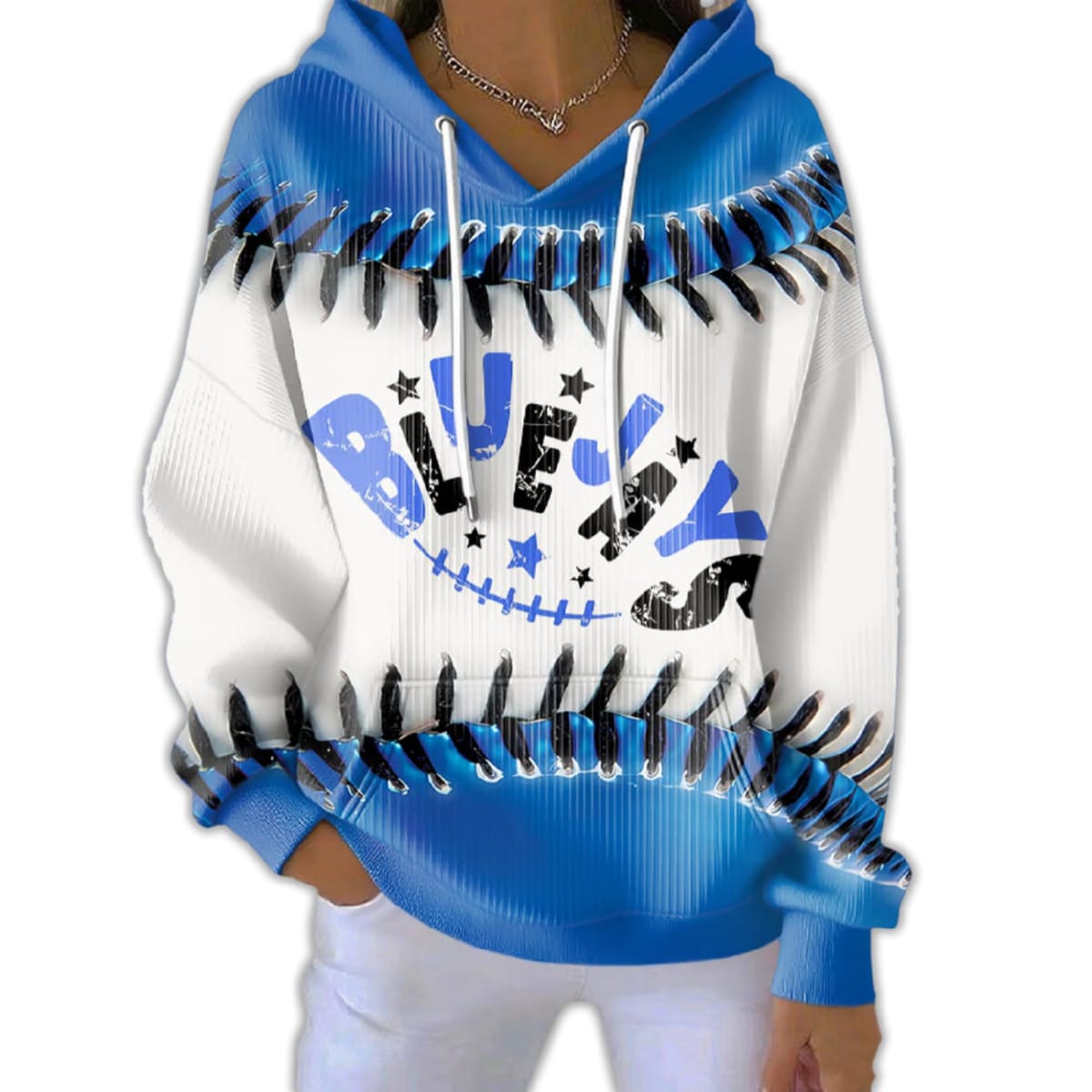 2025 Blue Jays Baseball Elastic Pit Strip Sweatshirt