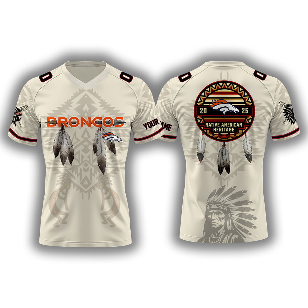2025 Broncos x Native American Heritage Month Personalized Jersey