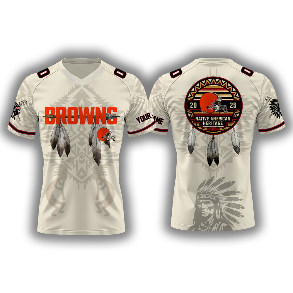 2025 Browns x Native American Heritage Month Personalized Jersey