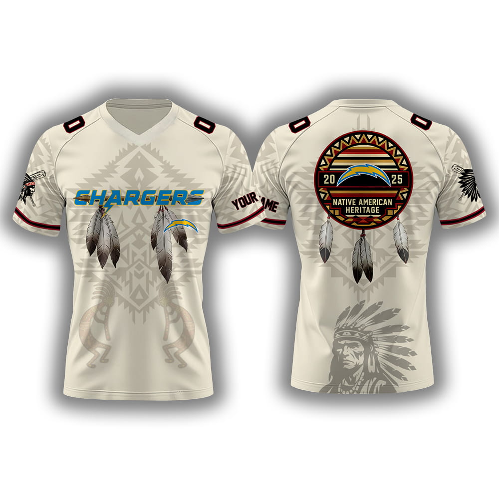 2025 Chargers x Native American Heritage Month Personalized Jersey